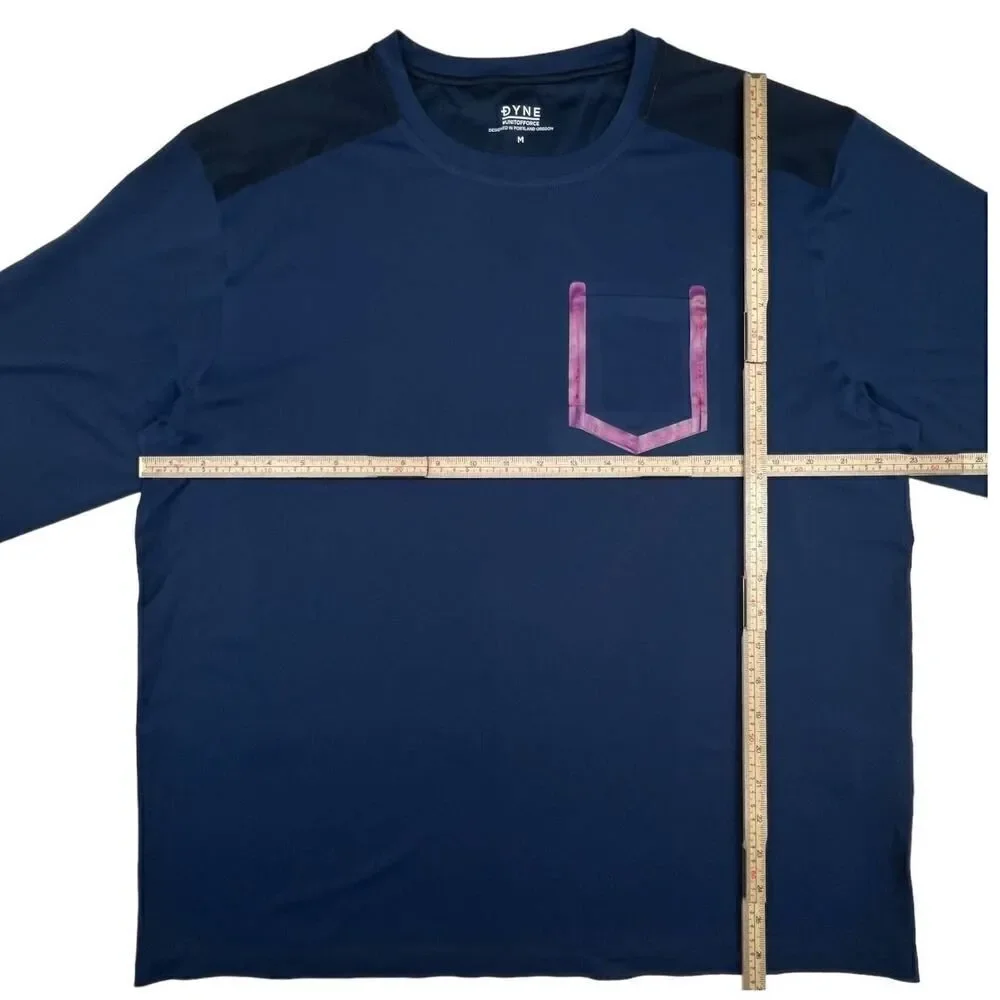 New Dyne Men US M Navy Blue T-Shirt Relaxed Fit Activewear - Picture 5 of 9